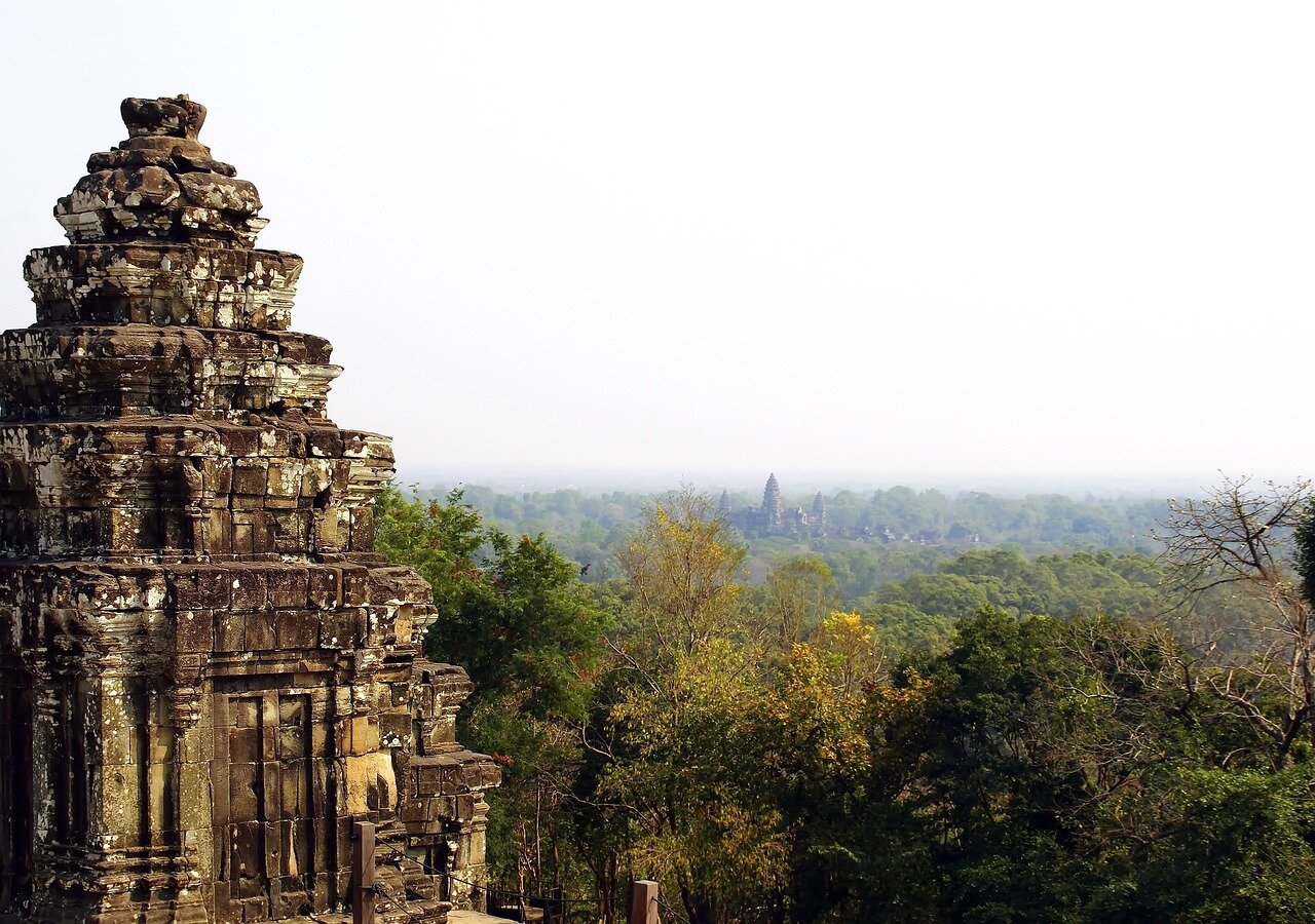 Ancient Stupa at Angkor Complex, Siem Reap